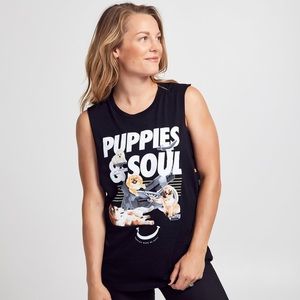 SoulCycle x Puppies Make Me Happy tank - Sz S
